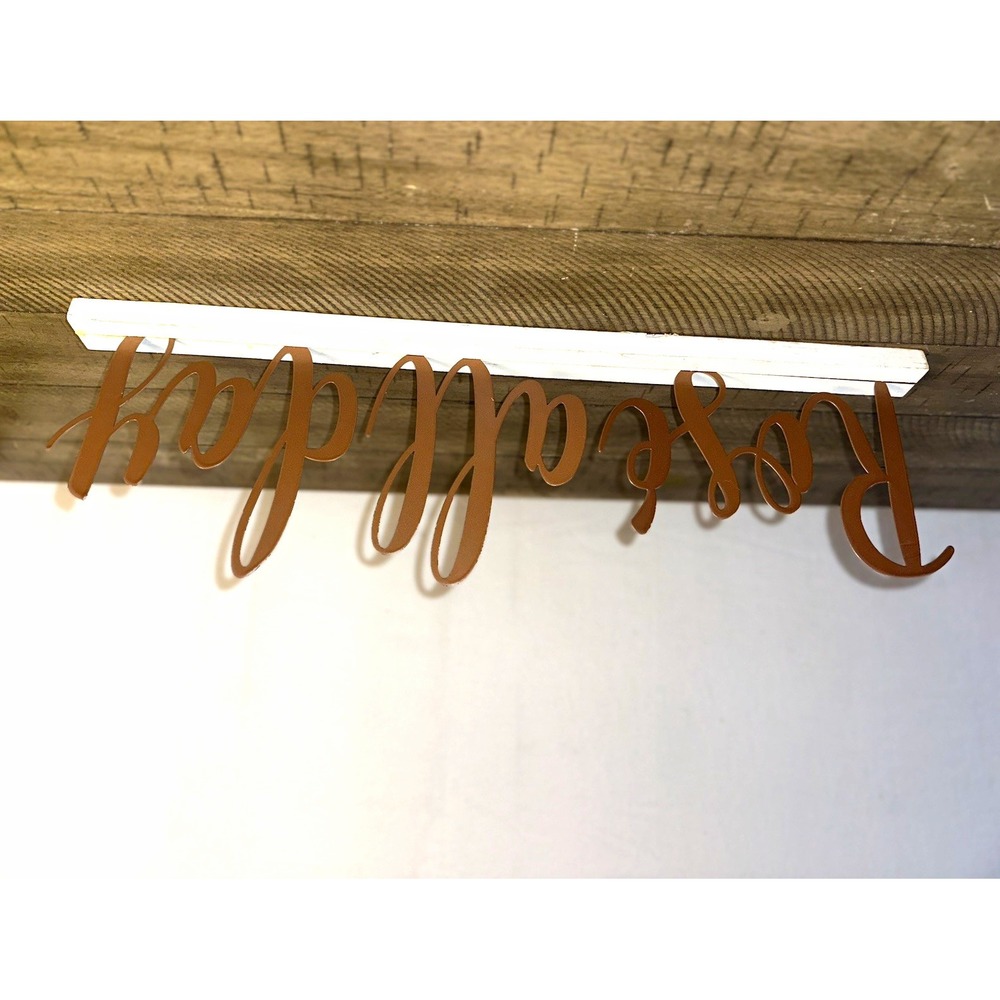 Wood Freestanding Tabletop 'Rose All Day' Decorative Script Sign 25 in